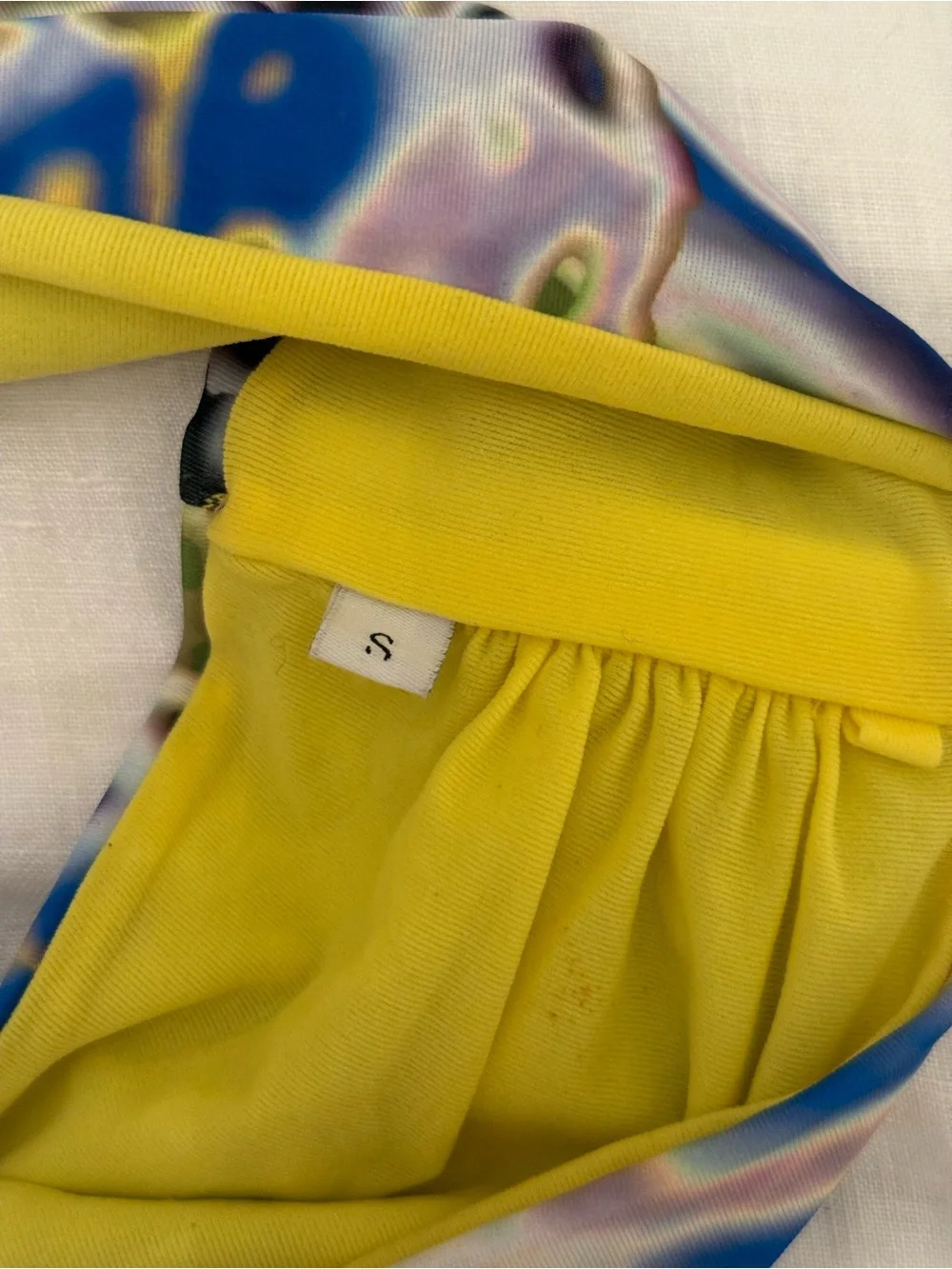 Rat & Boa Ribeiro Bikini Blue & Yellow Tie-Dye Bandeau